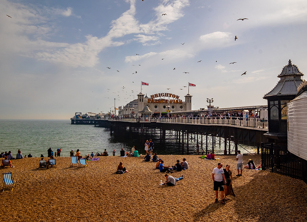 people enjoying good weather on Brighton beach