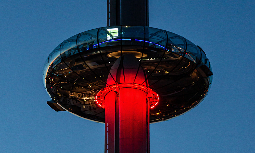 get panoramic views of Brighton in the i360 British Airways viewing tower