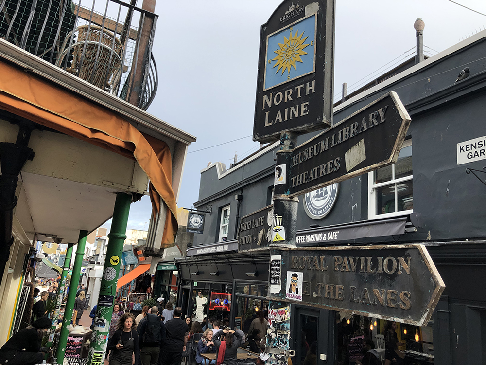 bustling streets at north Laine Brighton