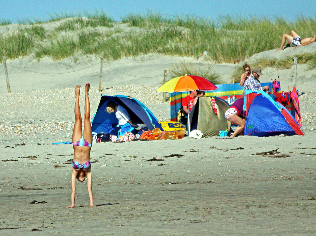 family beach fun